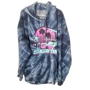 Sugarhill Mens Hoodie Sweatshirt Tie Dye 3XL Take Me There Skater Grunge Hippie